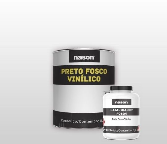  F6004 Preto Fosco Vinilico + Catalisador F0604