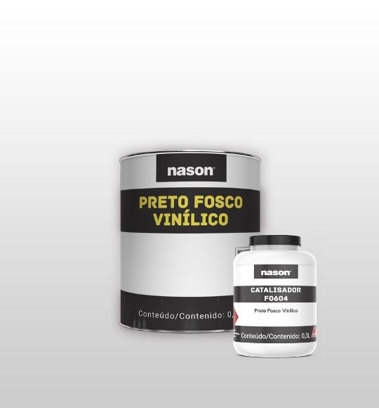 F6004 Preto Fosco Vinilico + Catalisador F0604